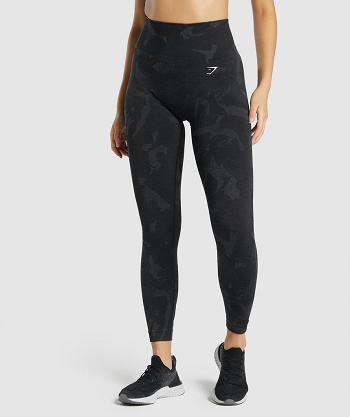 Leggins Gymshark Adapt Camo Seamless Mujer Negras | CO 2875YXF